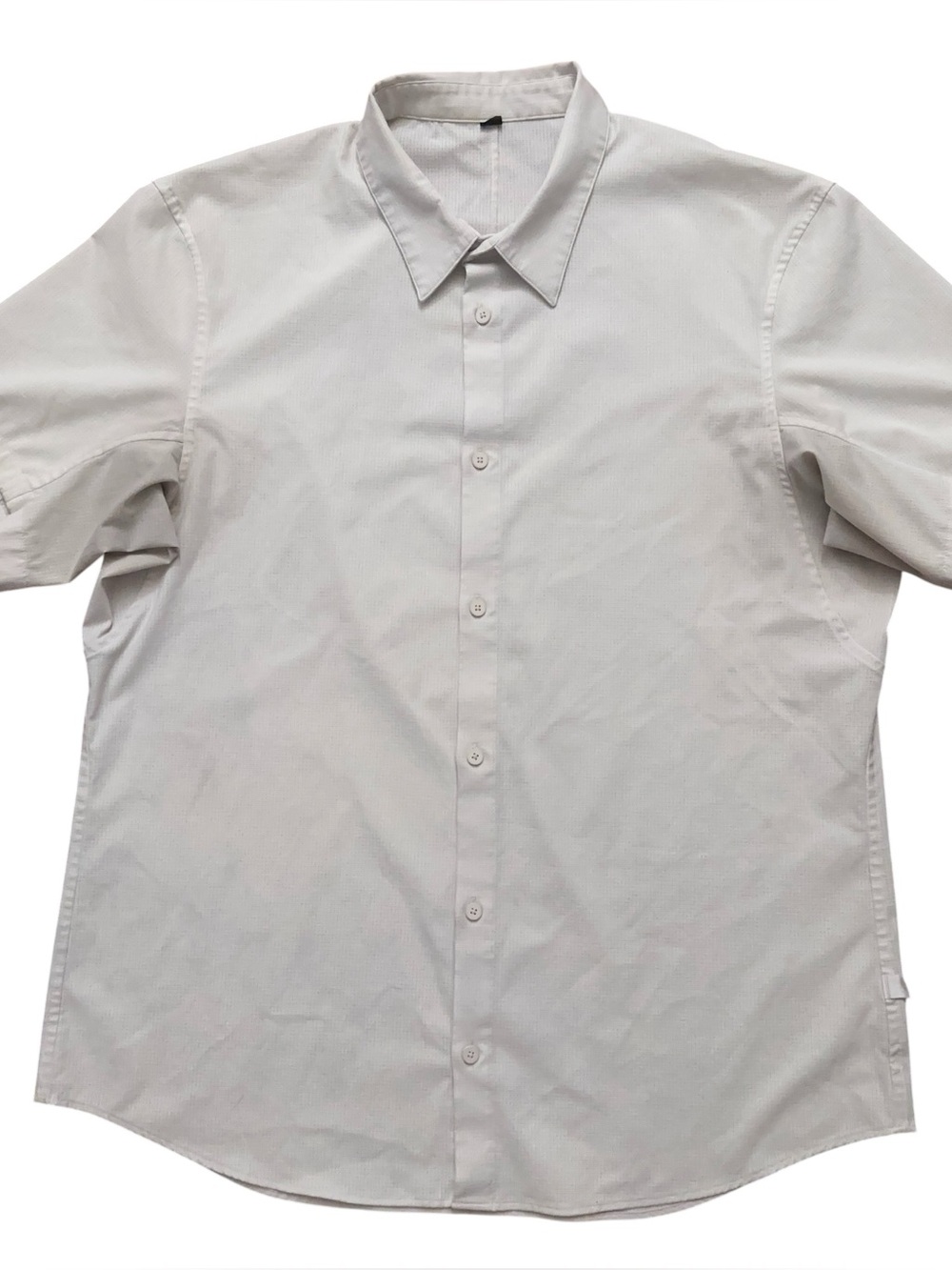 Lululemon Airing Easy Shirt Mens Size XL Short Sleeve Performance Stretch White